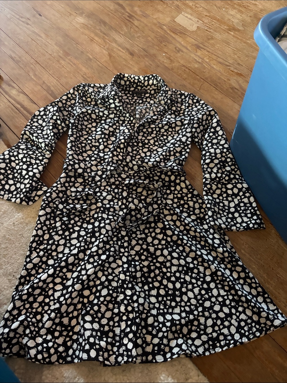 Banana Republic Black and White Midi Dress